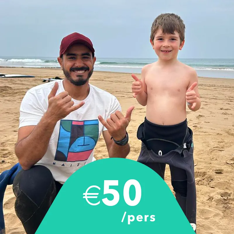 surf lesson for kids with elhati surf taghazout Morocco